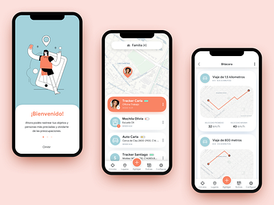 Tracking Mobile App design flat illustration mobile tracking app ui ux