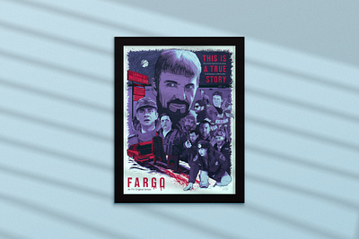 Fargo TV SeriesPoster (Season 1) blood blue color comedy crime design digital illustration drama fargo film poster ice illustration movie poster poster design purple snow tv series tv show winter