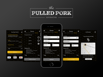 The Pulled Pork - Credit Card Checkout - DailyUI002 dailyui mobile mobile app design