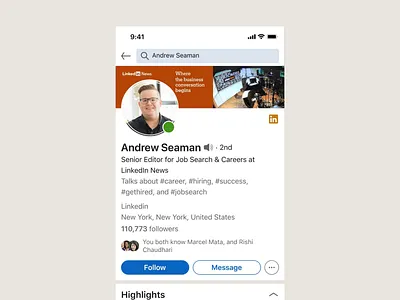 Live Profile design interaction linkedindesign linkedinlive product design ux