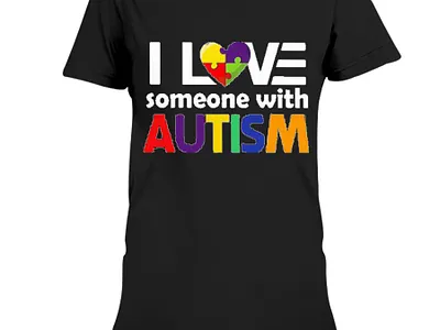 I Love Someone with Autism Shirt adhd asd autism autismacceptance autismawareness community logo design illustration logo meliodas specialneeds