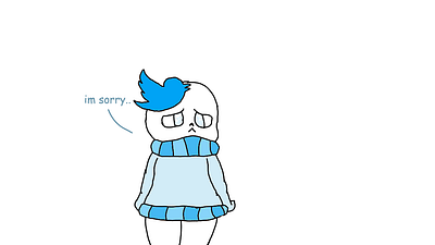 tweet says sorry*i love this!* apptale chibi cute tweet sans