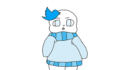 i made a sans au :3 apptale tweet sans twitter themed