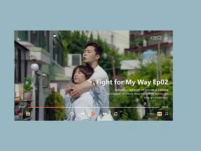 #057_VideoPlayer_DailyUI 057 100daychallenge daily 100 challenge dailyui dailyuichallenge design korean drama ui uichallenge ux video player