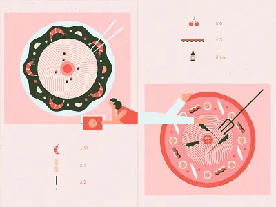 Pick a recipe character cook design food illustration recipe