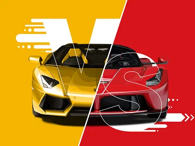 Lambo VS Ferrari adobe art arte digital car design digital art diseño illustration illustrator ilustración vector vector art