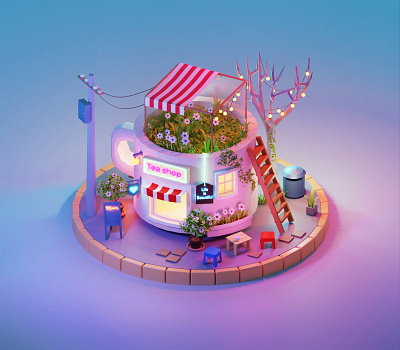 Life is Beautiful 3d 3d modeling blender illustration