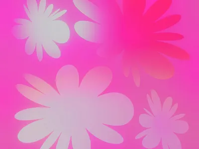 flowers in fluorescence 03 2d 3d blender design digital art flower flowers fluorescent glowing hot pink illustration nft