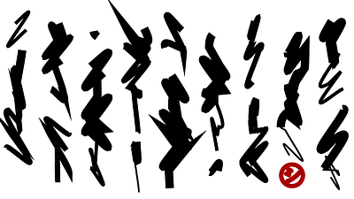 Ancient Calligraphy abstract generative javascript tinycode