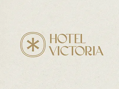 Hotel Victoria badge brand branding geometry logo logo design texture type
