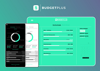 BudgetPlus calculator ui dailyui design duxedraft finance app ui uxdesign