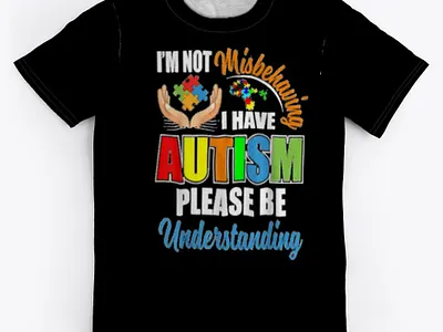 I’m Not Misbehaving I Have Autism Shirt app autism autismawareness branding community logo illustration logo neurodiversit typography ux vector web