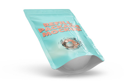 Refill Package Mockup box design branding label packaging product package