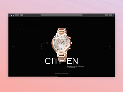 Watch Homepage adobexd design homepage ui ux watch webdesign xddailychallenge