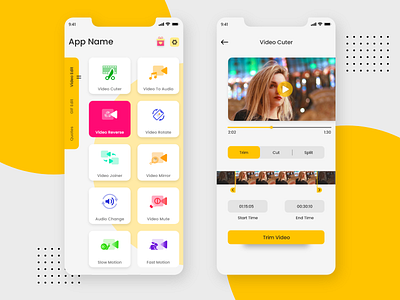 Video Editing App app app design letest letest ui ui ux app video video app ui