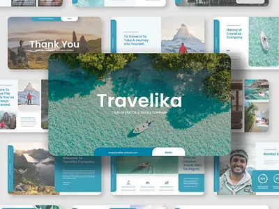 Travelika - Travel Company Business Presentation google slides template keynote template layout powerpoint template presentation presentation template
