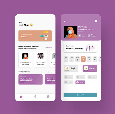 Mobile Counseling App app homepage illustration mobile application ui