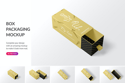 Box Packaging Mockup box design branding label packaging product package