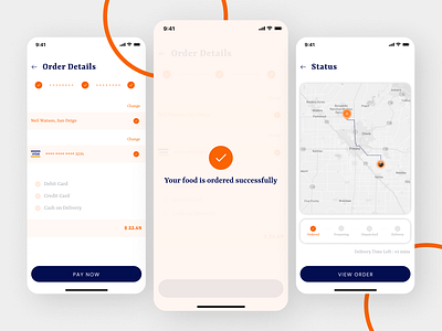 Online food delivery App app design ui ux