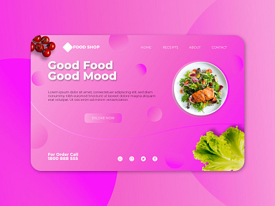 Delicious Food Modern Landing Page Design abstract abstract design branding branding agency branding and identity branding concept branding design business colorfuldesign company creative design design idea food menu icon design landing landing lage design landing page landing page design minimal modern design