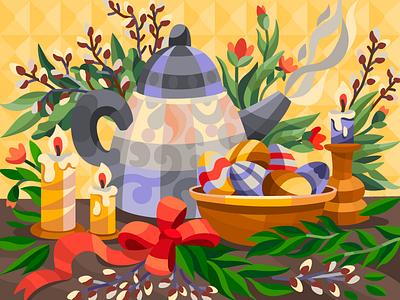 Spring herbs teapot art artist artwork cartoon cartoon illustration color coloringbook design digital digital illustration digital painting digitalart drawing dribbble flat illustration ui vector vector illustration vectorart