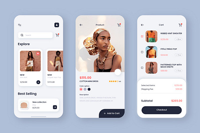 Fashion shopping app! app branding design illustration ui ux