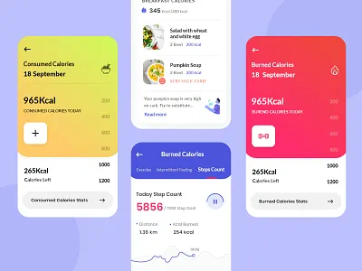 calories app branding challenge design illustration interaction material design ui ux website