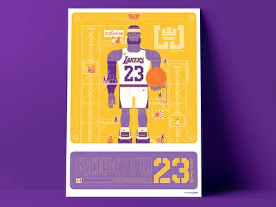 Roboto 23 Lebron James basketball illustration lebron nittygritty