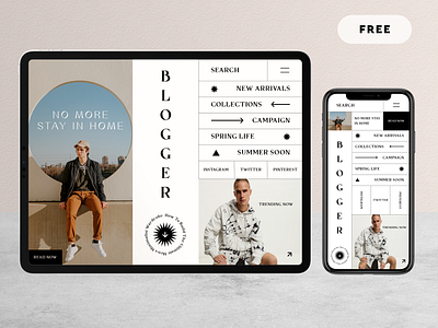 Fashion Blog - Free Download app blog blogging design e comerce ecomerce fashion fashion app fashion design landing landing page mobile popular product design web