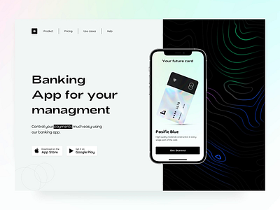 Banking App Hero Landing Animation aftereffects animation banking concept dailyui hero hero banner hero section home page landing landing design landing page landingpage mainpage minimalistic motion web web design website website design