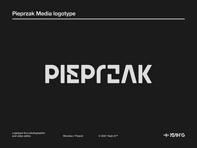 Pieprzak Media logotype black and white brand identity branding branding concept branding design geometric logo logo design logo design branding logo designer logo designs logodesign logotype photography photography logo street art streetwear typography wordmark wordmark logo