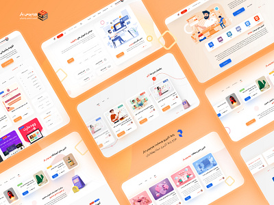 WP UI Design design elearning farsi rtl ui ui design uidesign uiux website website design wordpress theme wp theme