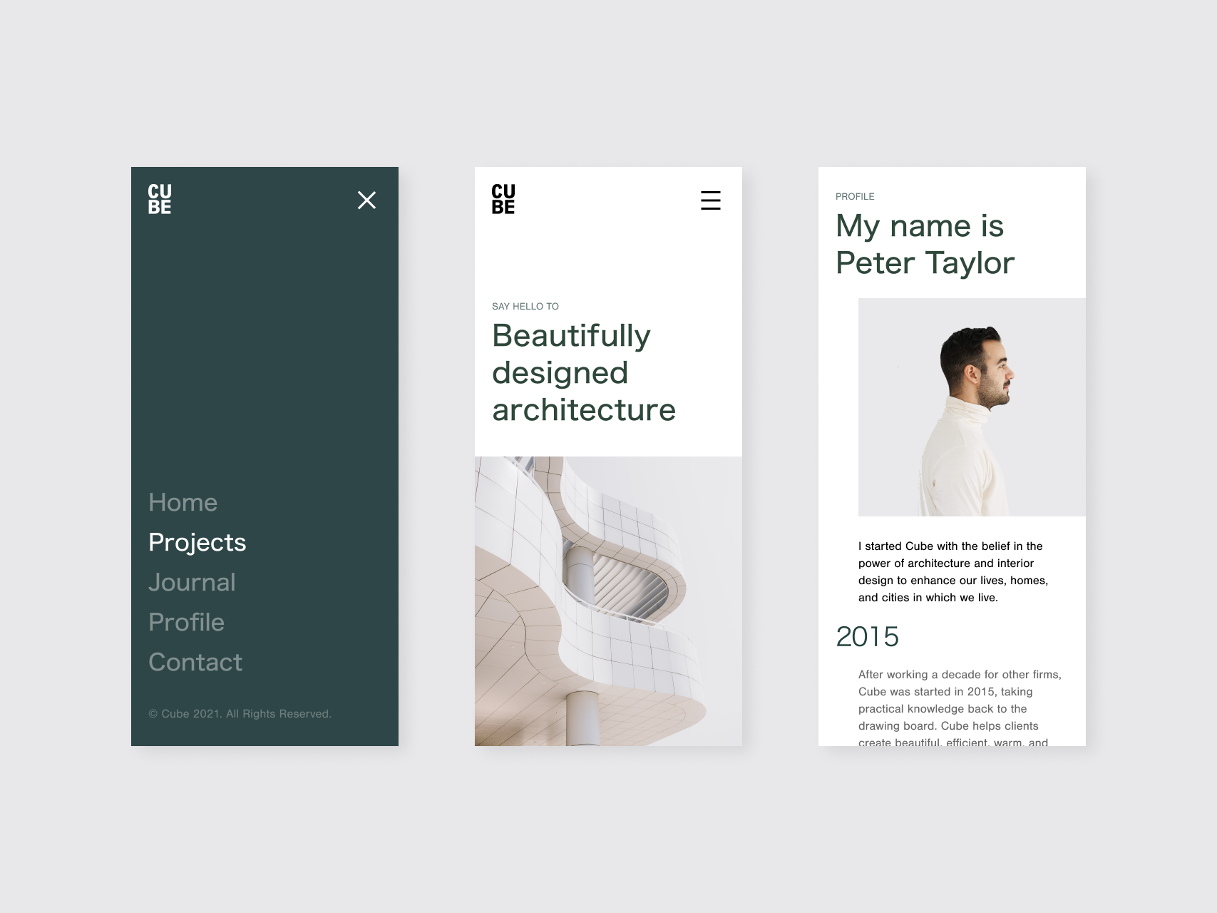 Example of Cube Studio – Web Concept