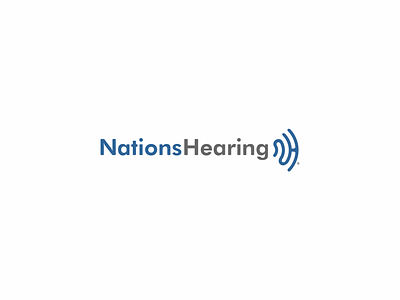 Captivating and trusting logo for NationsHearing branding hearingaid hearingtool icon initiallogo logo minimal