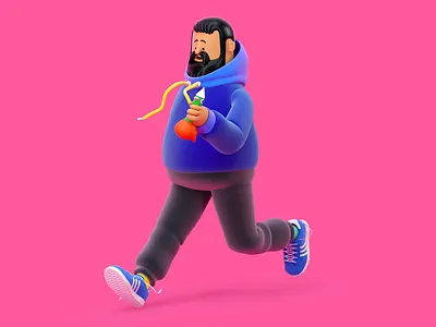 PERSONA 3d adidas originals c4d character illustration octane people render