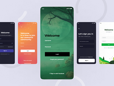 Sign in App - Mixed designs app app design login sign in ui