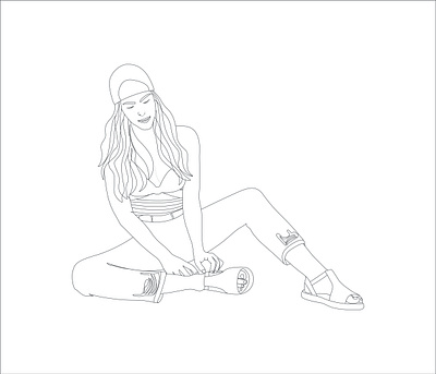 line art illustration abstract art avatar line art line art illustration one line portrait illustration woman