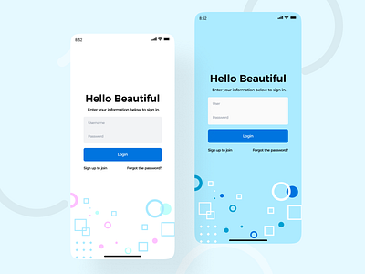 Sign in App - Blue Theme app login sign in ui