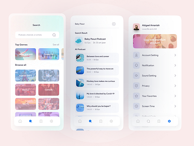 PodChess - Podcast Mobile App - Last Part app clean clean ui design dribbble freelance freelancer mobile app design mobile ui podcast podcast art podcasting podcasts popular popular design popular shot ui uiux