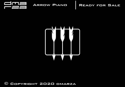 Arrow Piano Logo art branding design graphic design icon logo logodesign minimal symbol vector