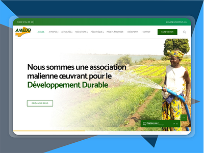 ONG AMEDD- SITE WEB D'ORGANISATION elementor nonprofit organization site web uidesign webdesign wordpress xd design