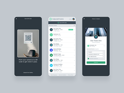 Sqanpass UI design design interface layout pass scan ui user interface visual