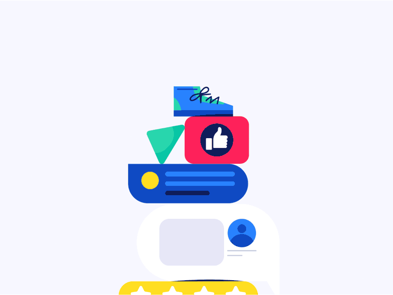 Social Tower animation animation 2d animation after effects design fire flat design head illustration like lottie lottie animation lottiefiles rocket rocket shoe shapes simple symbol tower