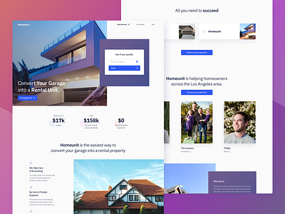 Homeunit.ai Landing Page Design Proposal agency case study clean editorial garage landing page marketing minimal navigation product design product page proposal simple studio typography ui ux webdesign website website design