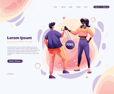 POWK illustraion landing page sport