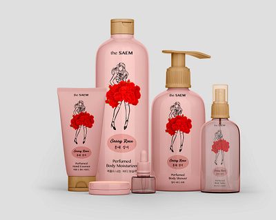 Sassy Rose Set beauty beauty products branding design illustration packaging design product design redesign redesign concept vector