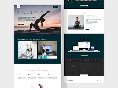 Yoga website redesign design illustration typography ui ux