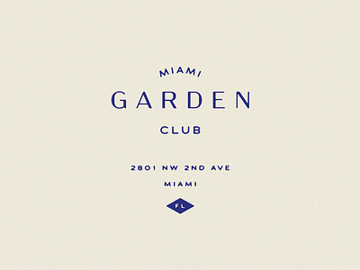 Miami Garden Club brand brand concept brand design branding branding agency concept conceptual fake brand florida layout layout design logo logo design branding logodesign logotype miami miami garden club type layout usa