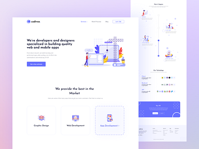 Codivox Landing Page agency website art branding creative dailyui design digital agency digital studio figma flat gfxgeek landing page minimal studio trendy ui ui design ux ux design website