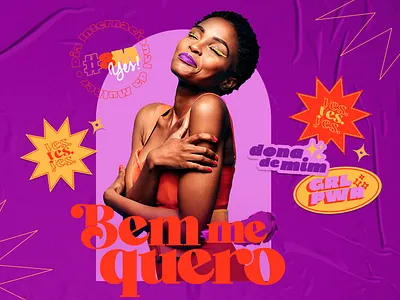 Yes! Cosmetics - Bem Me Quero art direction black culture branding design lettering mulher poster women